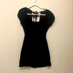 Open Back Black Mini Dress